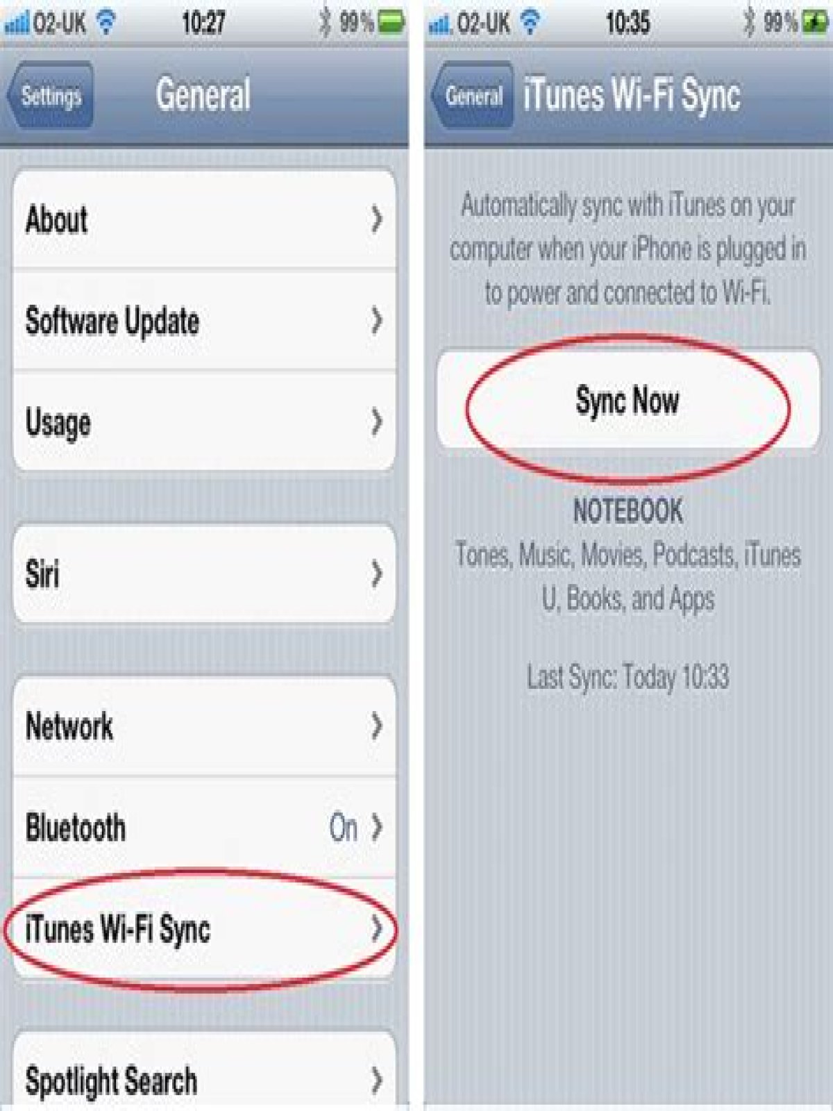 How do I use iTunes wifi sync?