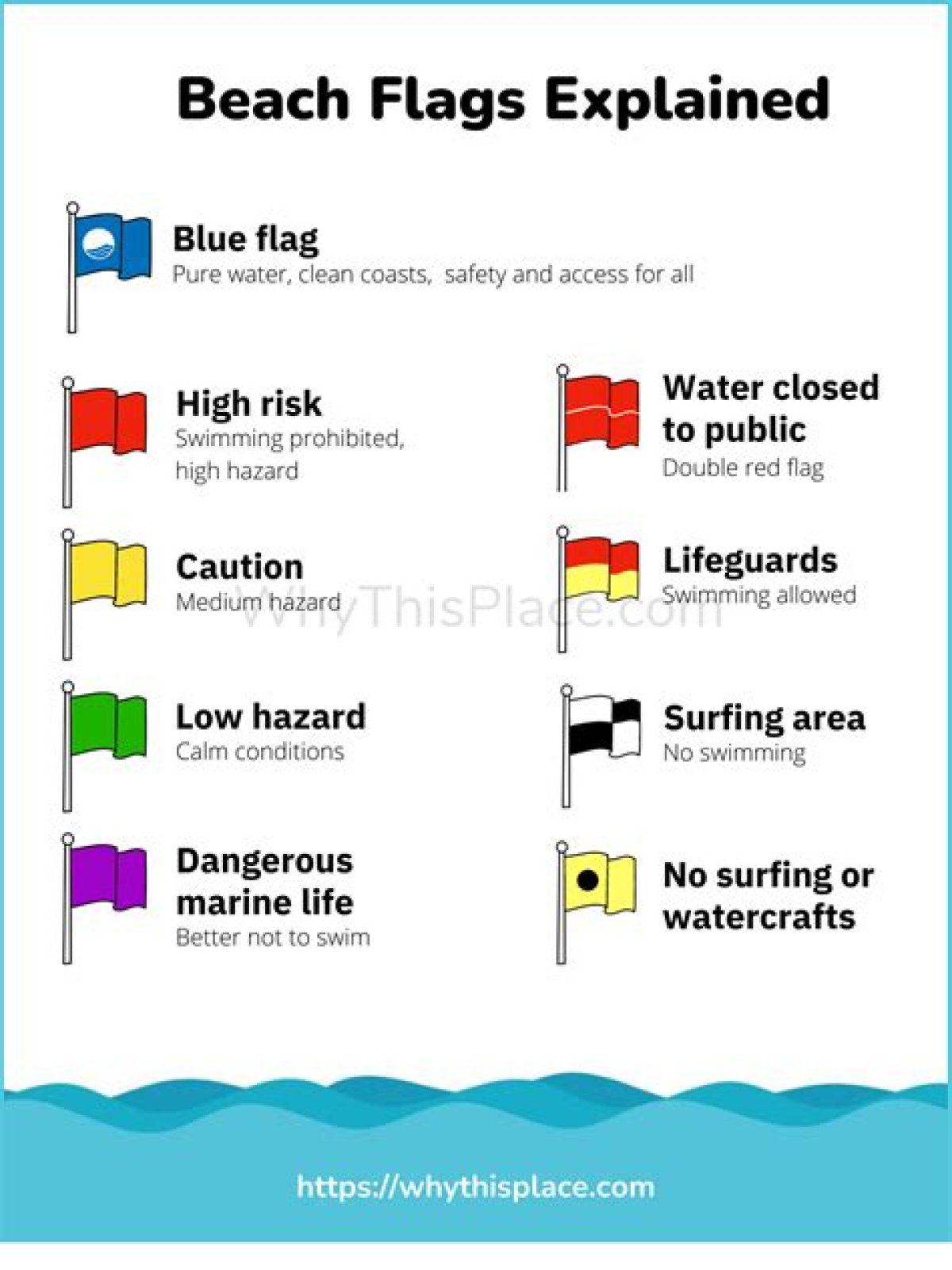 What are the different flags at the beach?