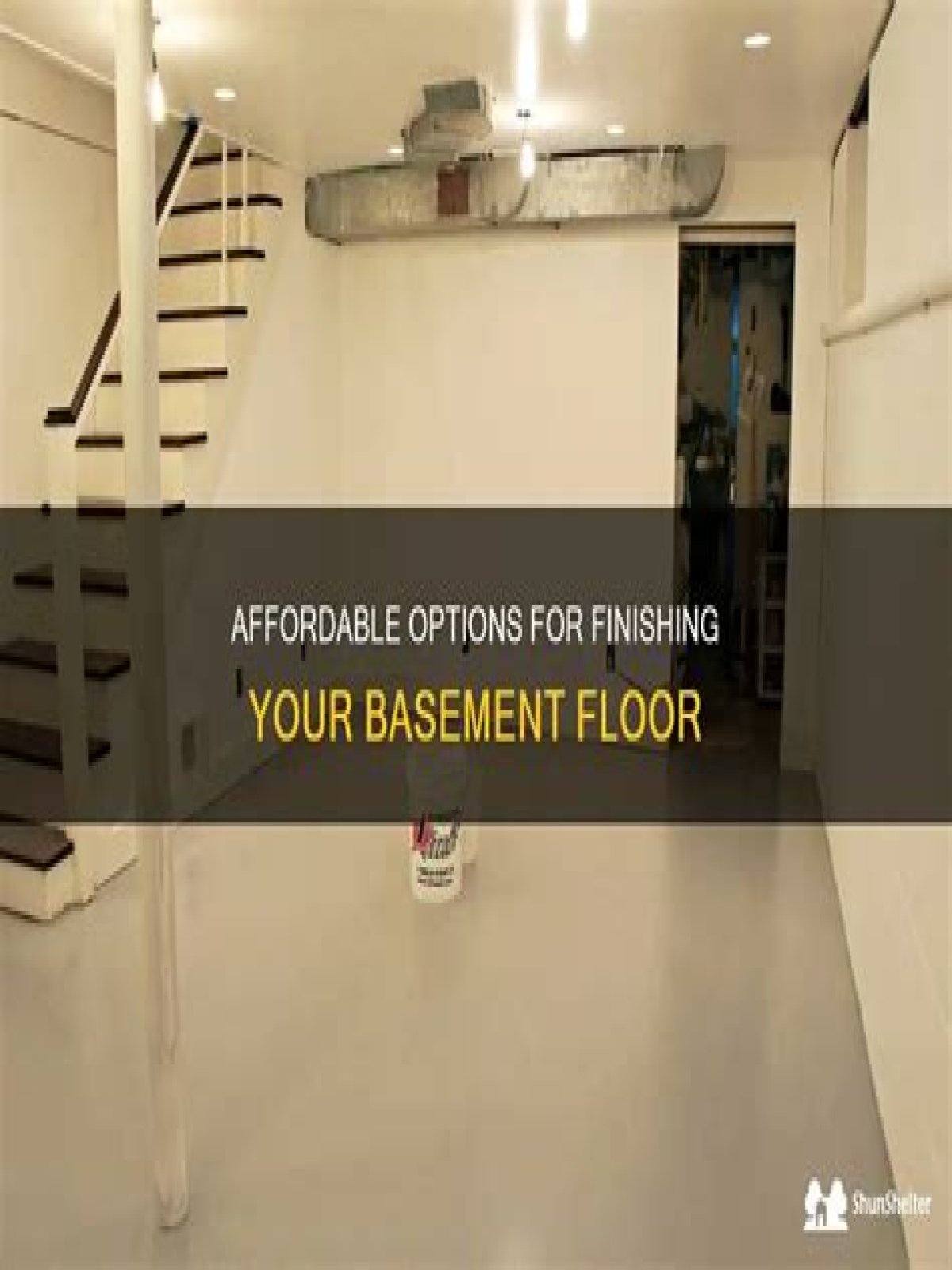What is the cheapest way to finish a basement floor?