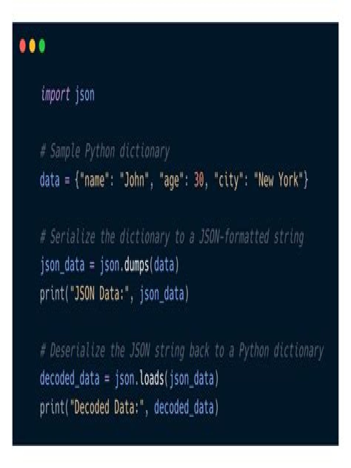What is the purpose of JSONSerialization?