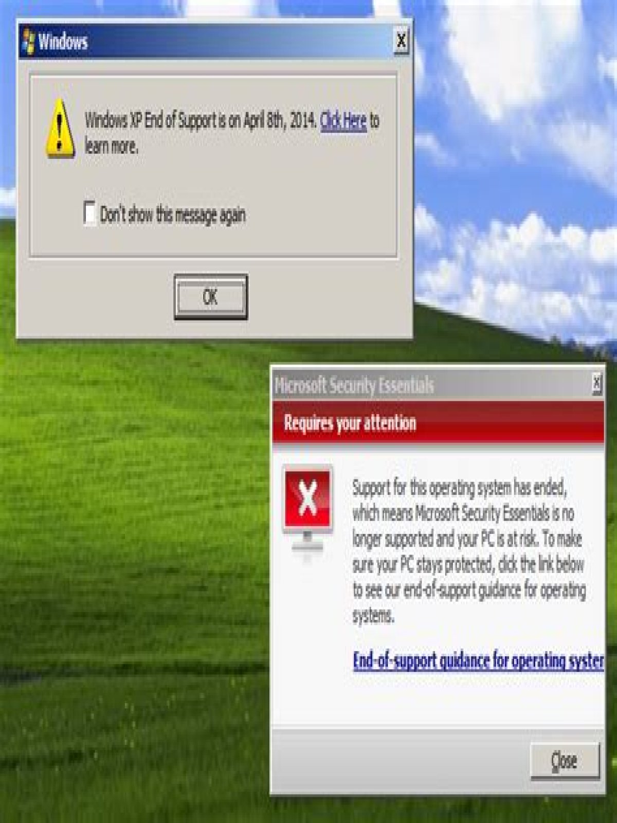 When was Windows XP last security update?